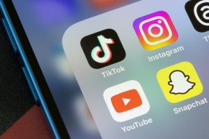 social media icons shown of a phone screen